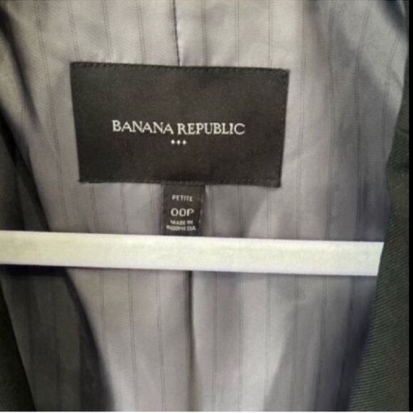 BANANA REPUBLIC classic blazer Size 00P Black Pockets Lined Business - Picture 12 of 13